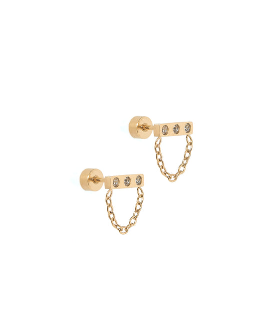 Screwback Stud Earrings - Channing