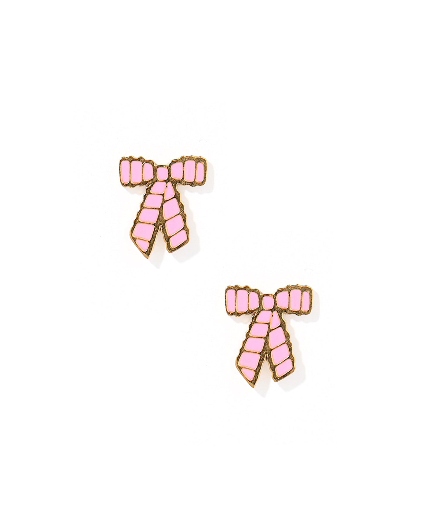 Screwback Stud Earrings - Conley Pink Bow
