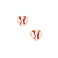 Screwback Stud Earrings - Baseball Heart
