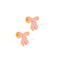 Screwback Stud Earrings - Conley Pink Bow