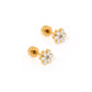 Screwback Stud Earrings - Alli White
