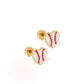 Screwback Stud Earrings - Baseball Heart