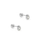 Screwback Stud Earrings - Paloma Pear Silver