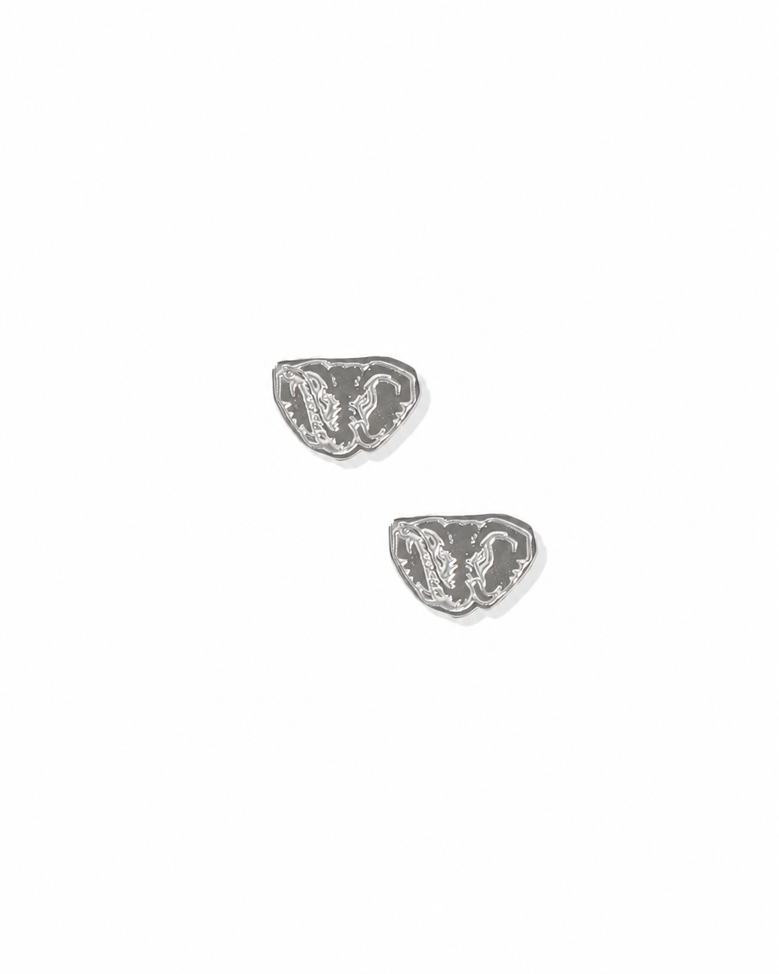 Screwback Stud Earrings - Alabama Crimson Tide Elephant Mascot Silver - Shop LINNY CO