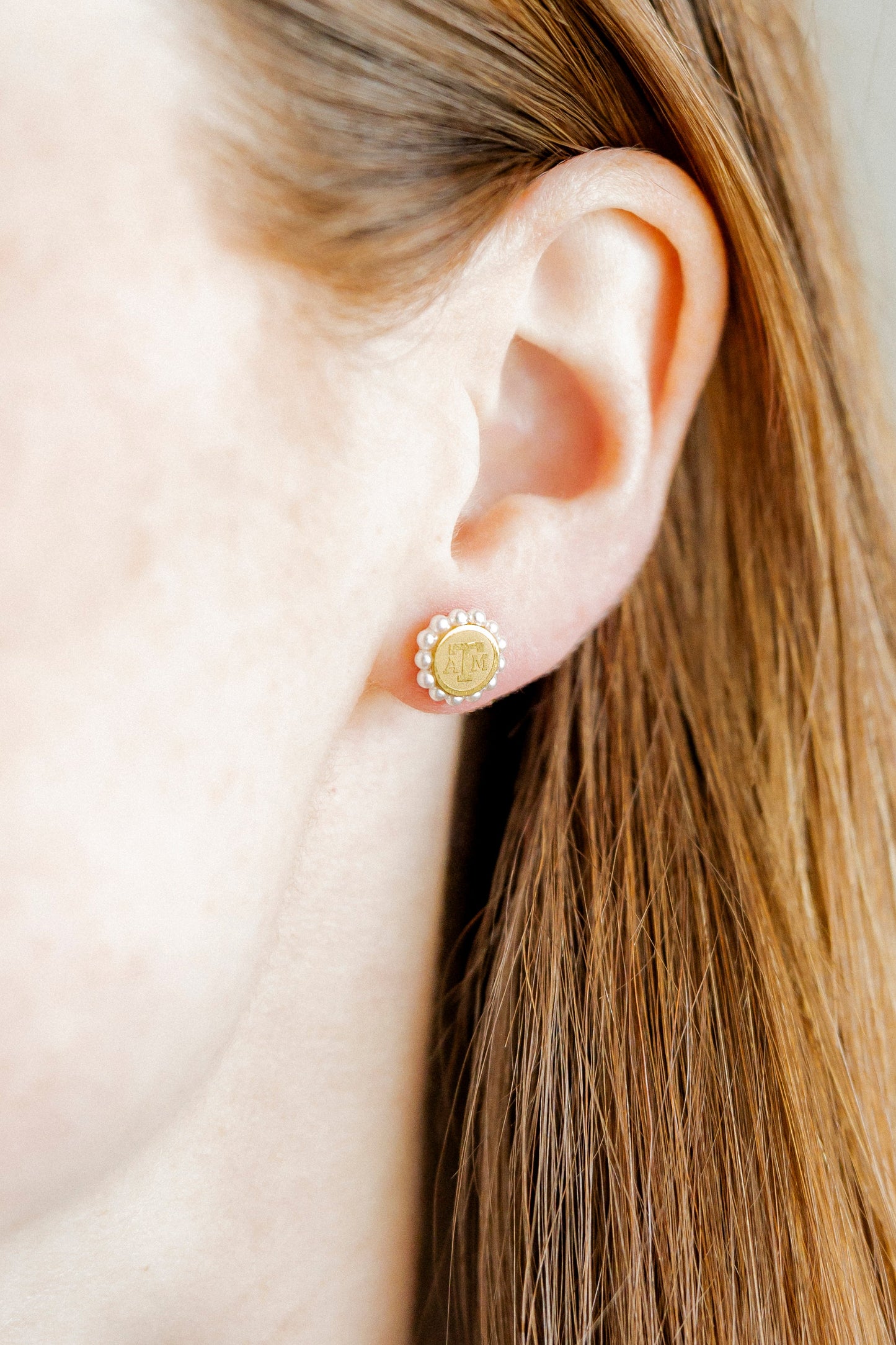 Screwback Stud Earrings - Texas A&M Alice Logo