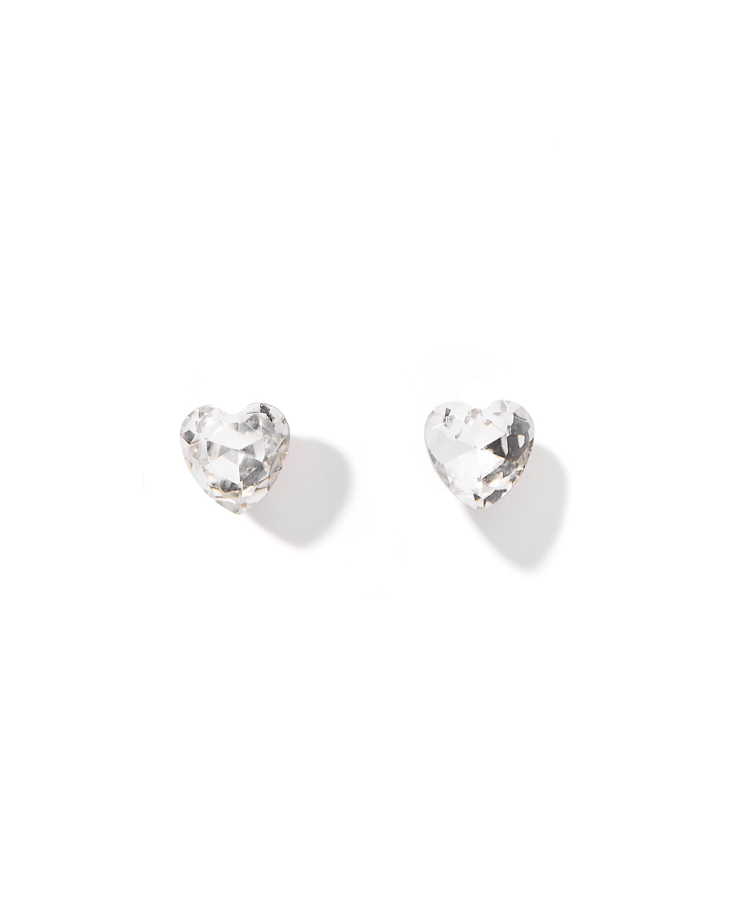 Screwback Stud Earrings Lux - Candy Heart Clear
