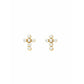 Screwback Stud Earrings - Clara Cross Pearl