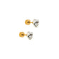 Screwback Stud Earrings Lux - Candy Heart Clear