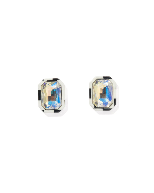 Eva Statement Earring - Black & White