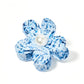 Hair Clip - Gigi Blue Marble with Pearl Center