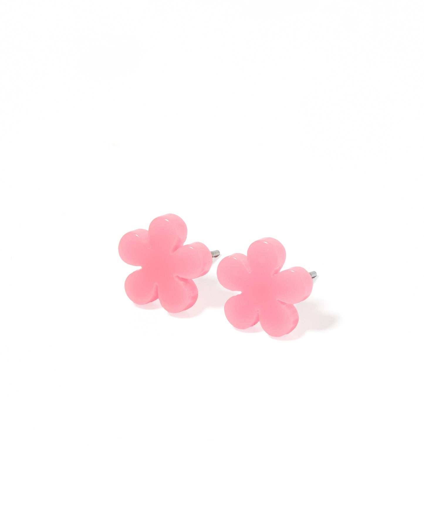 Jenna Stud Earrings - Flower Coral