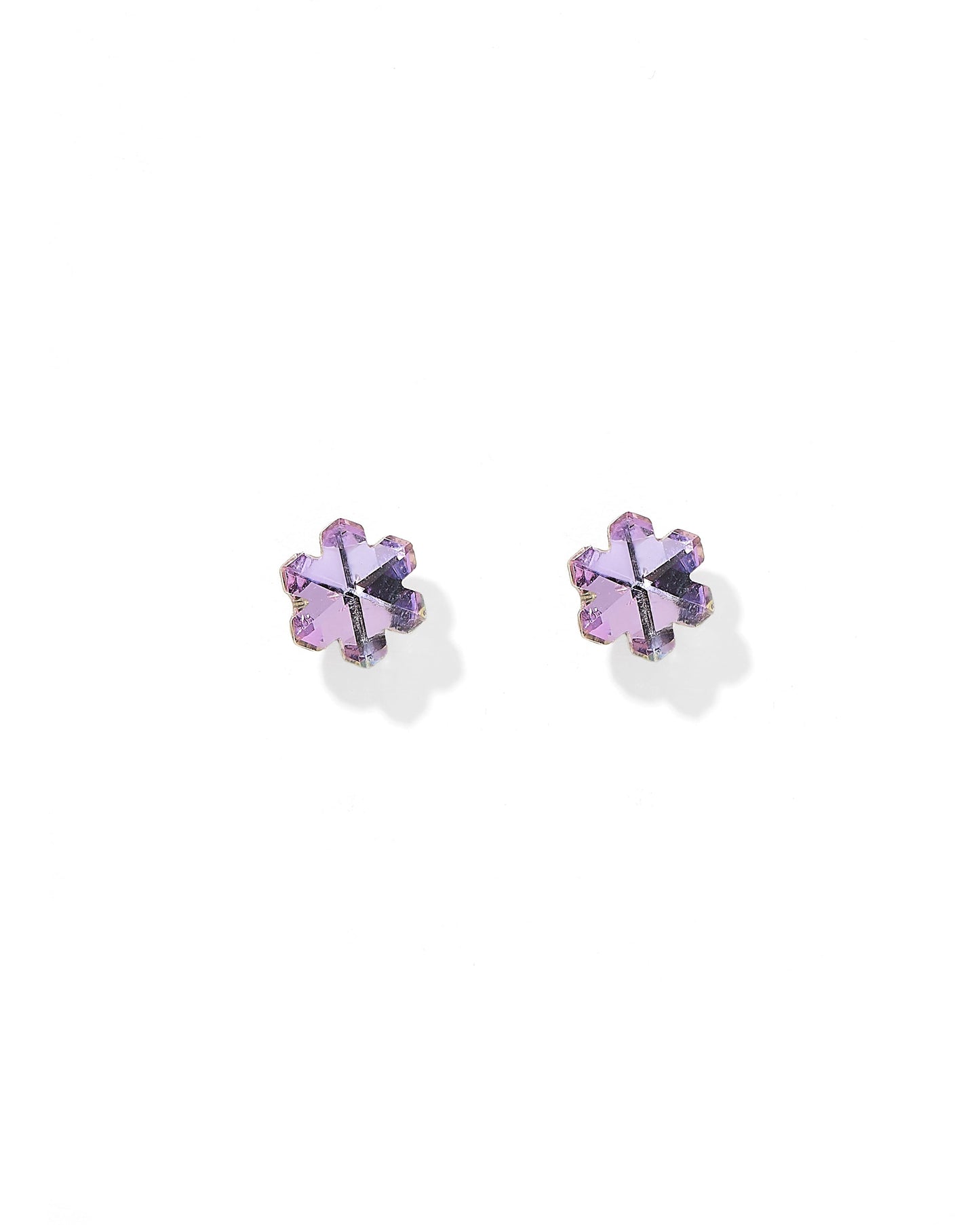 Screwback Stud Earrings Lux - Candy Flower Lilac
