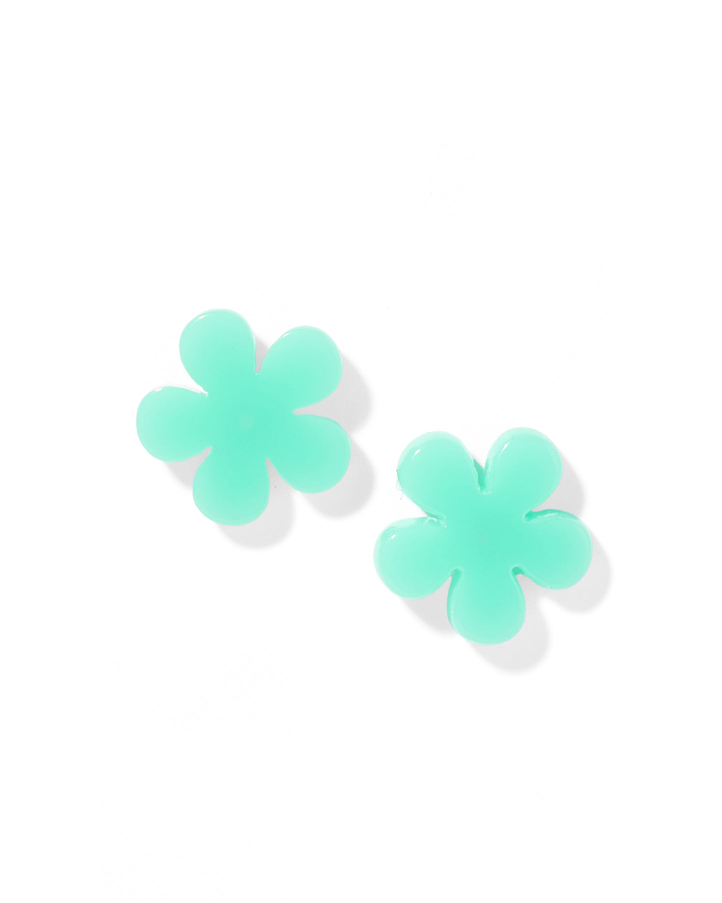 Jenna Stud Earrings - Flower Aqua