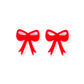 Sophia Bow Earrings - True Red