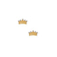 Screwback Stud Earrings - Crown Gold