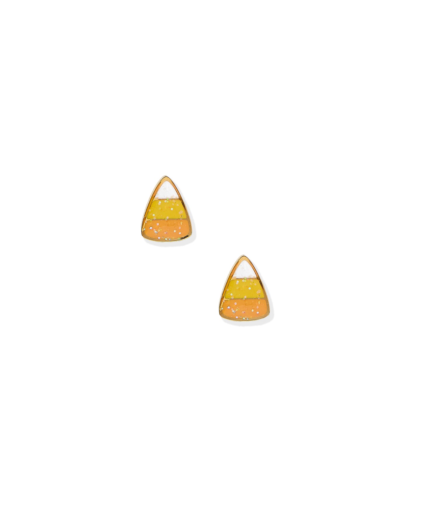 Screwback Stud Earrings - Candy Corn