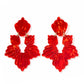 Michelle Statement Earrings - Pearlized Red