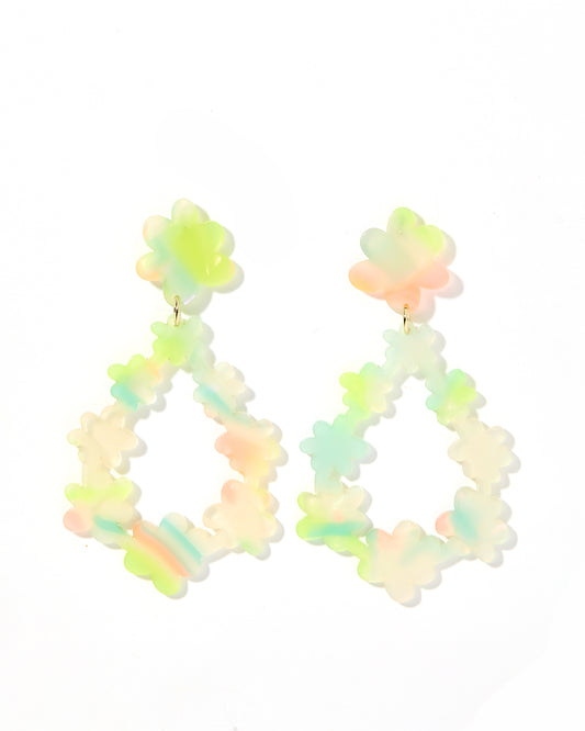 Bianca Statement Earrings - Neon Punch