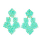 Michelle Statement Earrings - Aquamarine