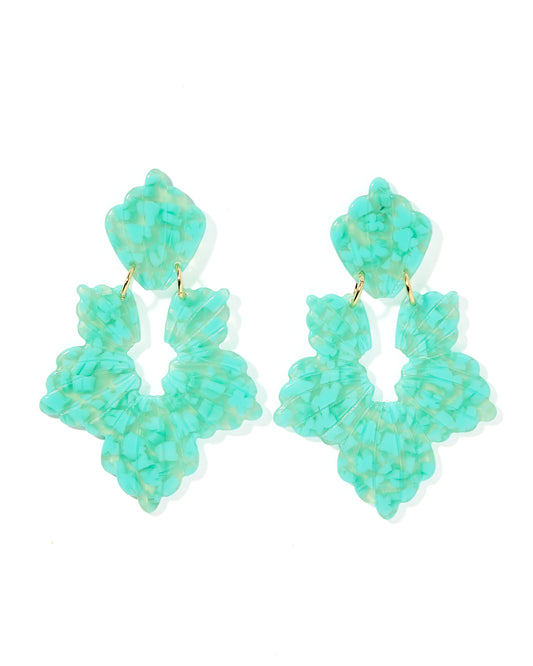 Michelle Statement Earrings - Aquamarine