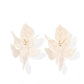 Flora Statement Earrings - White Shell