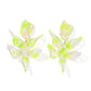 Flora Statement Earrings - Neon Yellow Clouds
