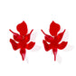 Flora Statement Earrings - Crimson
