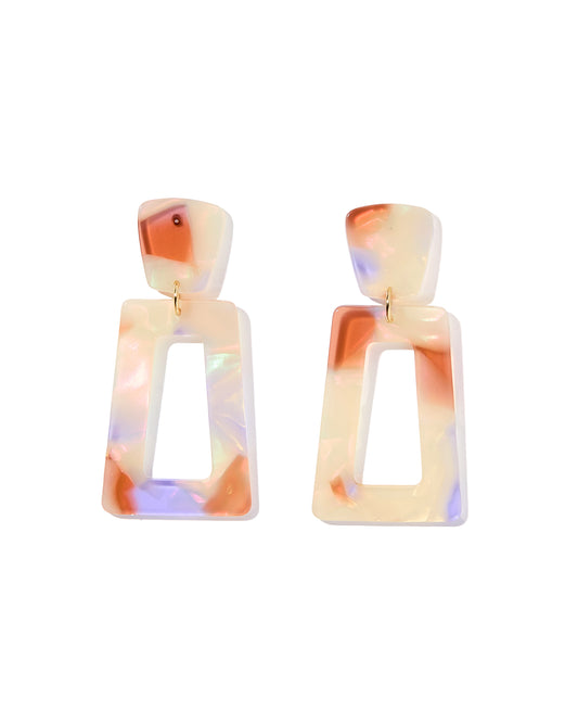 Kennedy Statement Earrings - Lavender Honey