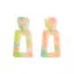 Kennedy Statement Earrings - Neon Punch