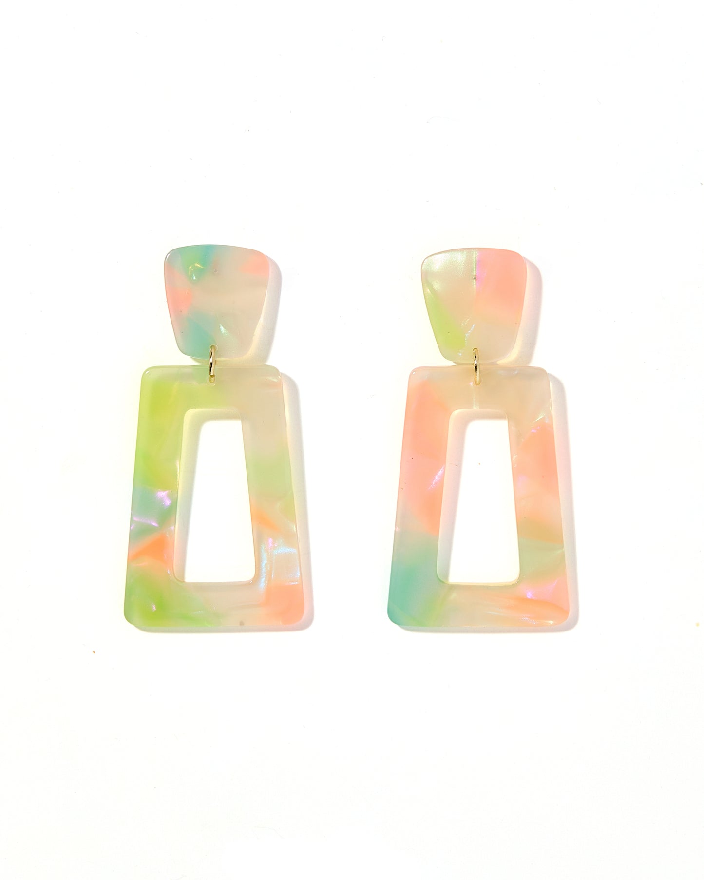 Kennedy Statement Earrings - Neon Punch