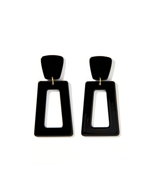 Kennedy Statement Earrings - True Black