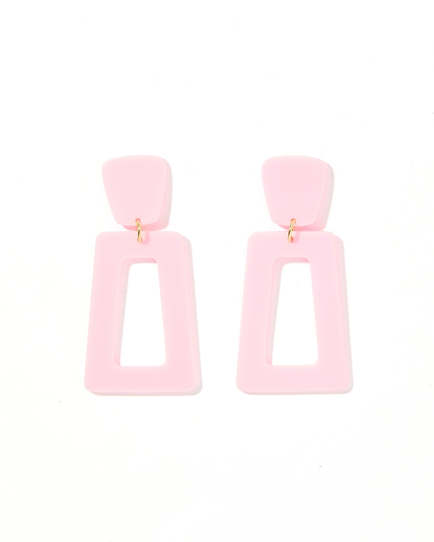 Kennedy Statement Earrings - Baby Pink