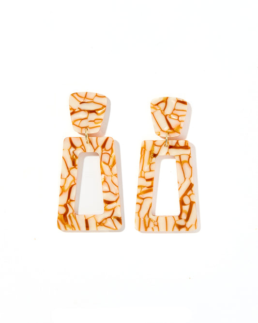 Kennedy Statement Earrings - Desert Sand