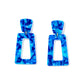Kennedy Statement Earrings - Cobalt Blue