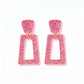 Kennedy Statement Earrings - Pink Glitter