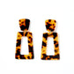 Kennedy Statement Earrings - Brown Tortoise