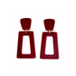 Kennedy Statement Earrings - Maroon