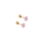 Screwback Stud Earrings Lux - Zuri Pastel Pink