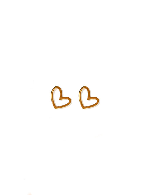Abby Heart Stud Earrings - Golod