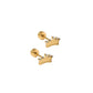 Screwback Stud Earrings - Crown Gold