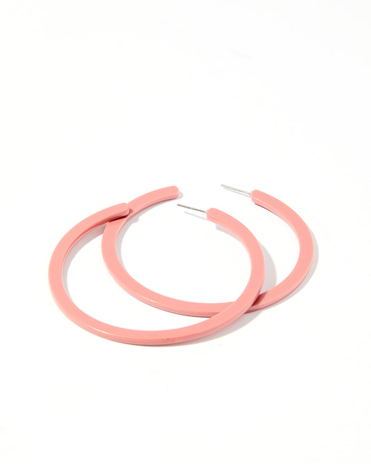 Holly Mega Hoop Earrings - Dusty Pink
