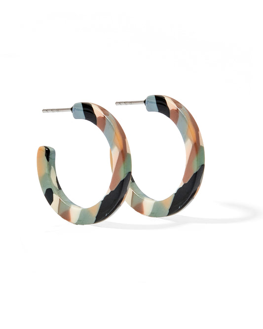 Holly Mini Hoop Earrings - Desert Camo