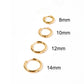 Huggie Earrings - Scarlett Hoop Gold 14mm