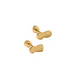 Screwback Stud Earrings - Peanut Gold