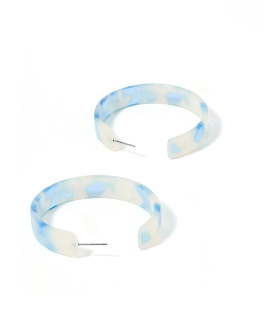 Ashley Medium Hoop Earrings - Blueberry Clouds