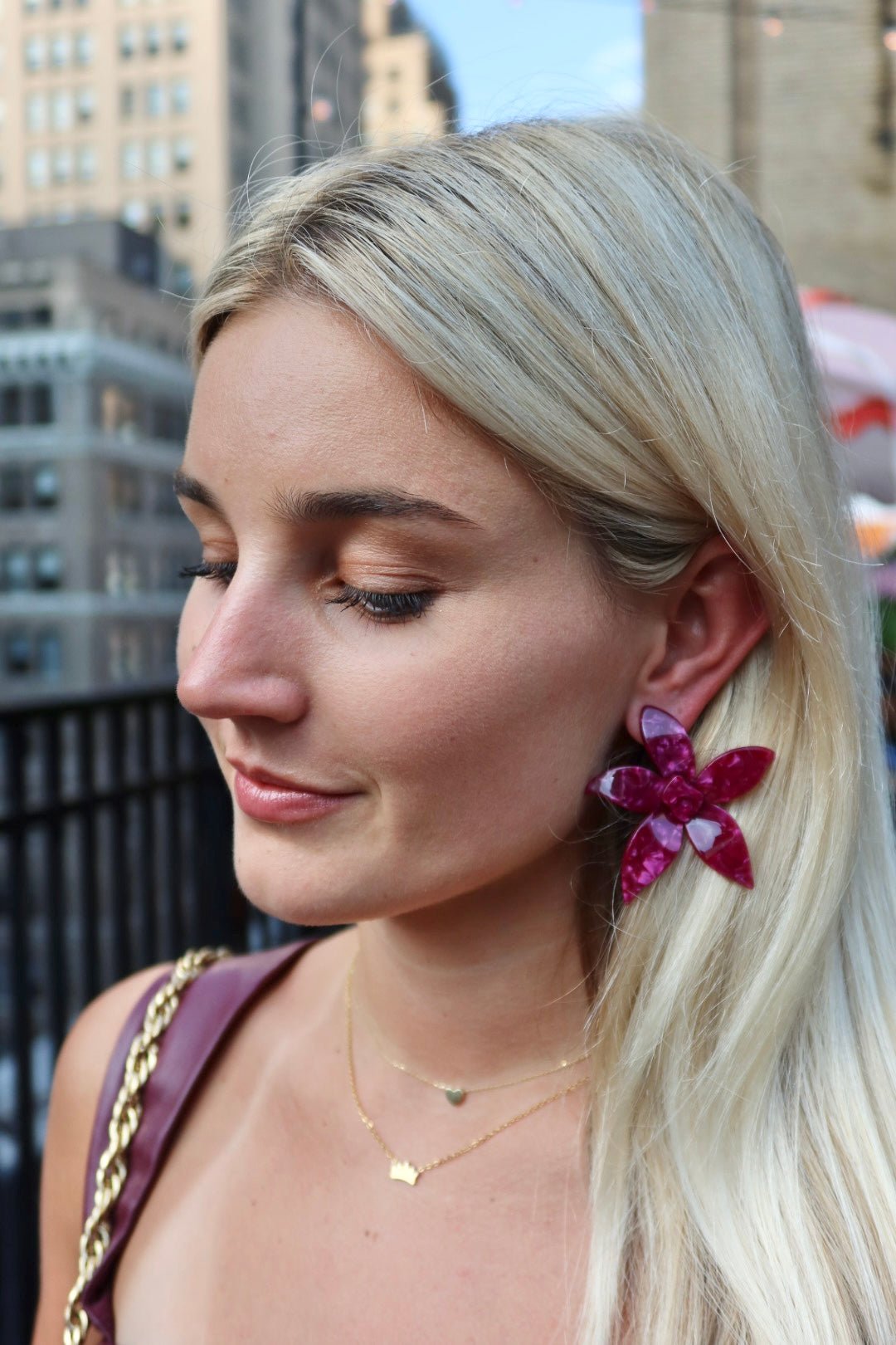 Annie Statement Earring - Pinot Noir - Shop LINNY CO