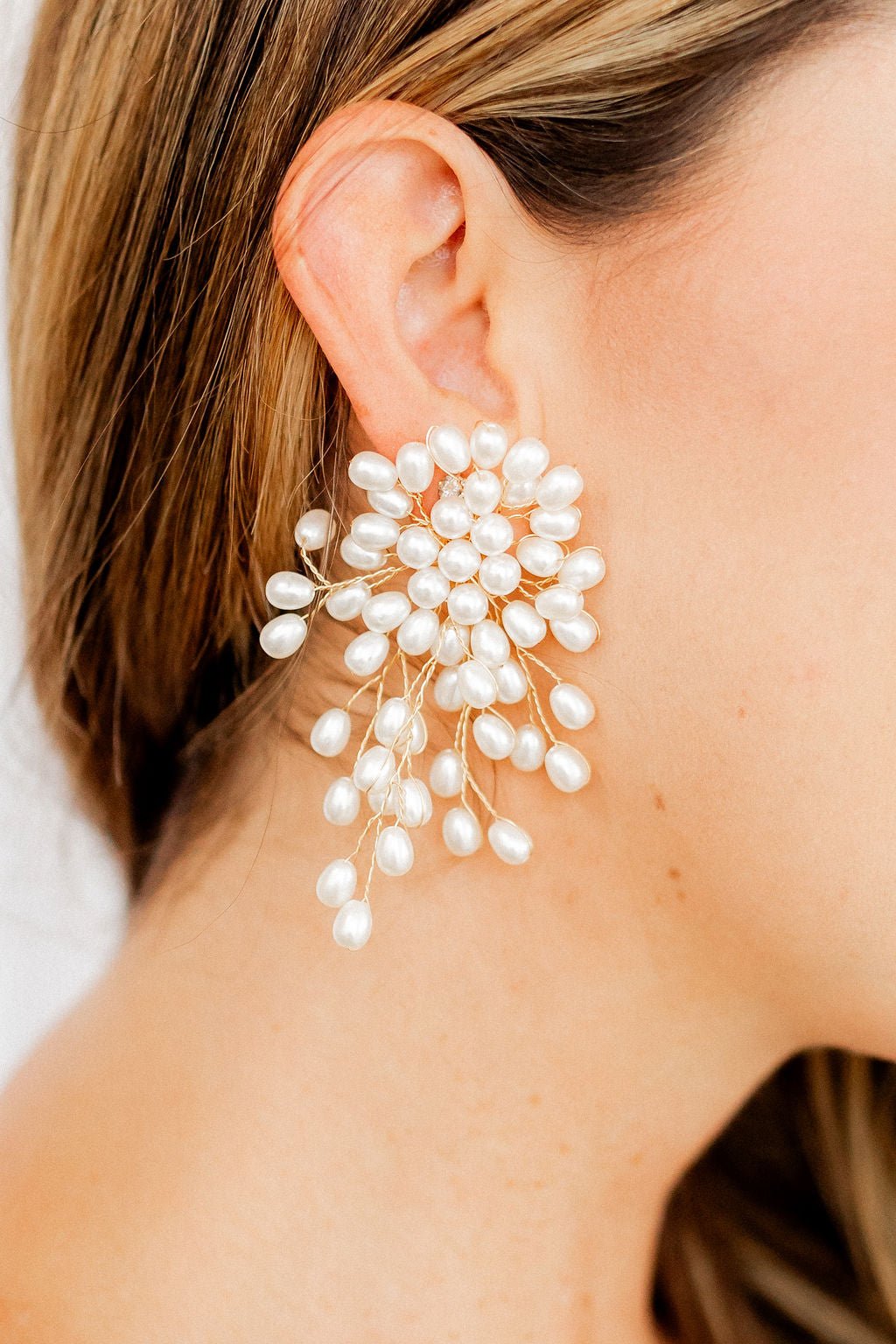 Ariel Pearl Statement Earrings - Shop LINNY CO