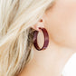 Ashley Medium Hoop Earrings - Maroon - Shop LINNY CO