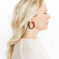 Ashley Medium Hoop Earrings - Maroon - Shop LINNY CO