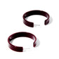 Ashley Medium Hoop Earrings - Maroon - Shop LINNY CO
